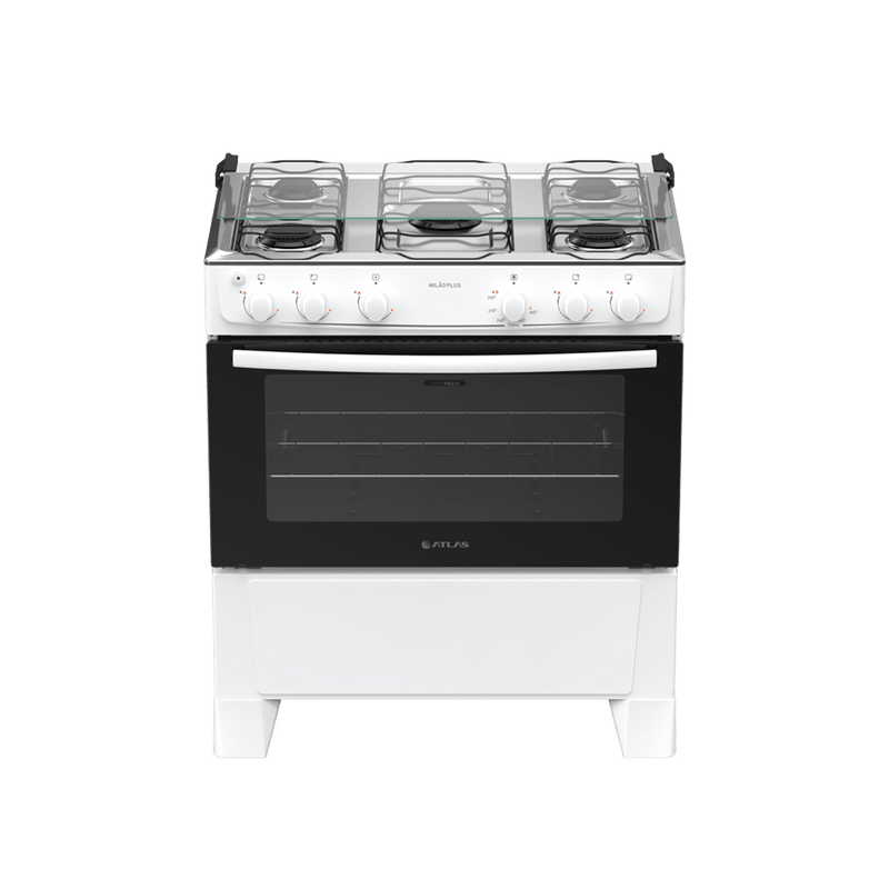 Fogão 5 Bocas Automático Mesa Inox Milão Plus Atlas