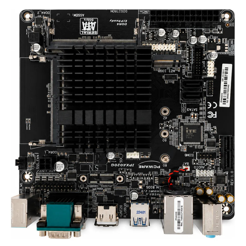 Placa Mãe Pcware Mini ITX IPX4020G OEM, Celeron J4020, DDR4, HDMI/VGA, M.2