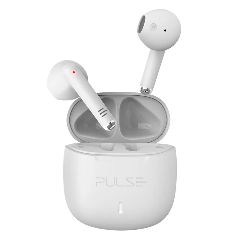 Fone de Ouvido Bluetooth TWS Pulse WF200 Branco Sem Fio Bluetooth 5.4 Até 22 Horas PH433