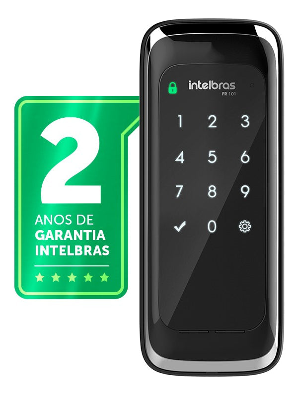 Fechadura Digital De Sobrepor Touch Screen Fr 101 Preta