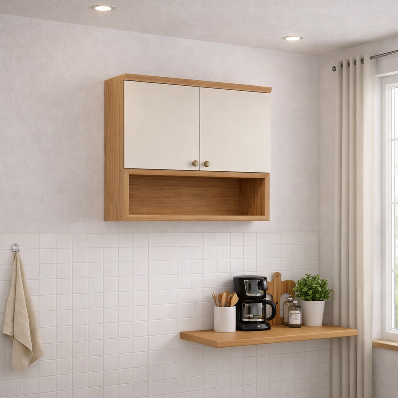 Armário Aéreo Duplo 2 Portas 80 Cm Selene Linea