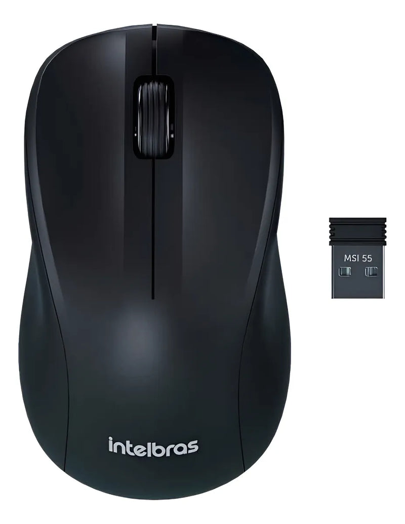 MOUSE INTELBRAS MSI55 -SEM FIO PRETO BLISTER