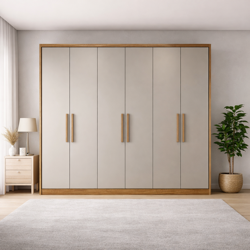 Guarda-Roupa Casal New Vértice 6 Portas 6 Gavetas Novo Horizonte