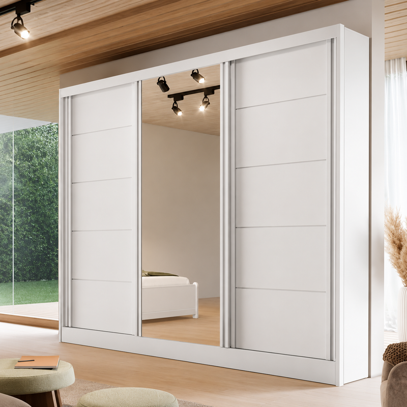 Guarda - Roupa de casal Capri Plus 3 Portas 4 Gavetas Bianchi