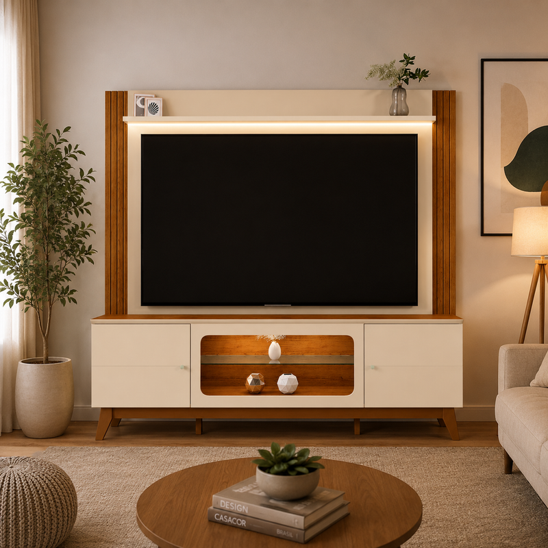 Home Para Tv até 70" Maceió 2 Portas com Led Mobler