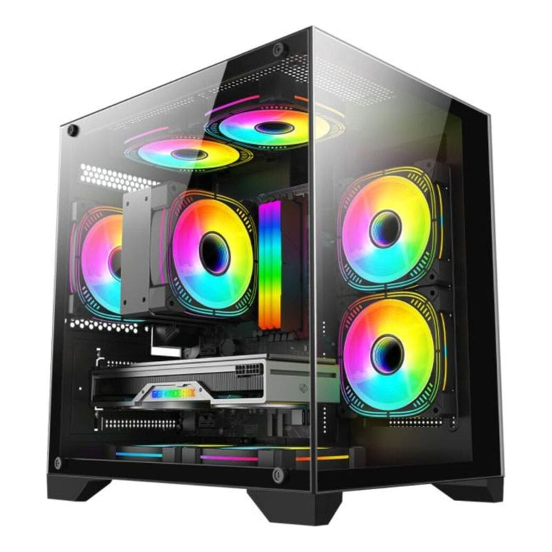 Gabinete Gamer Micro Aquário K-Mex CG-0830 Preto Cube Case