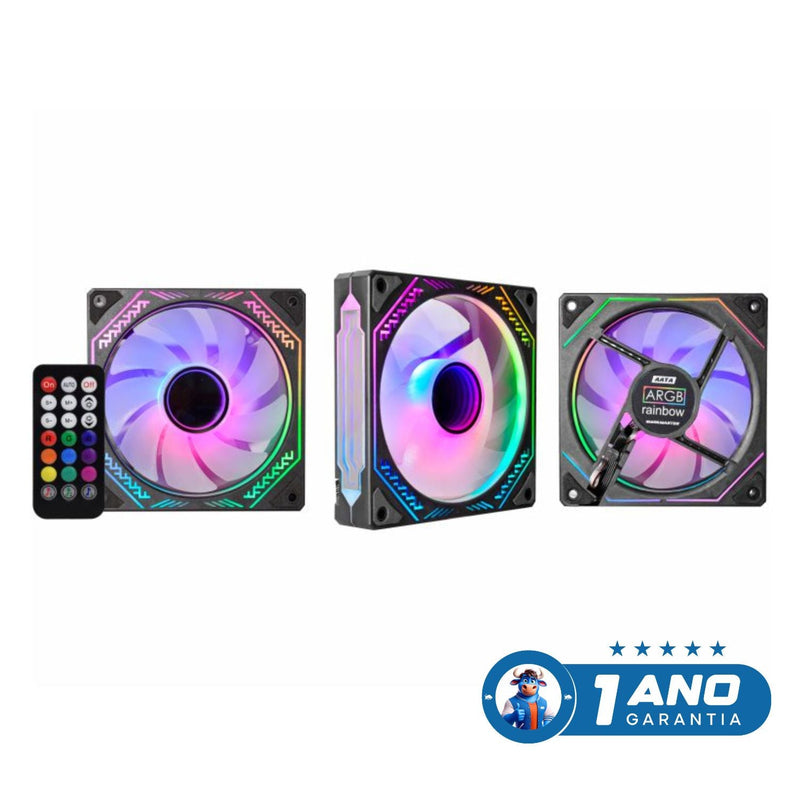 KIT ARGB AATA INFINITY FAN 120*3PÇ + CONT REMOTO / SEM FITA