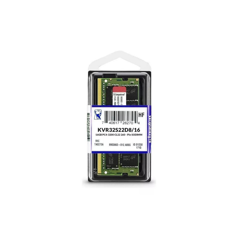Memória RAM Notebook Kingston 16GB DDR4 3200MHz KVR32S22D8/16 – Alta Performance