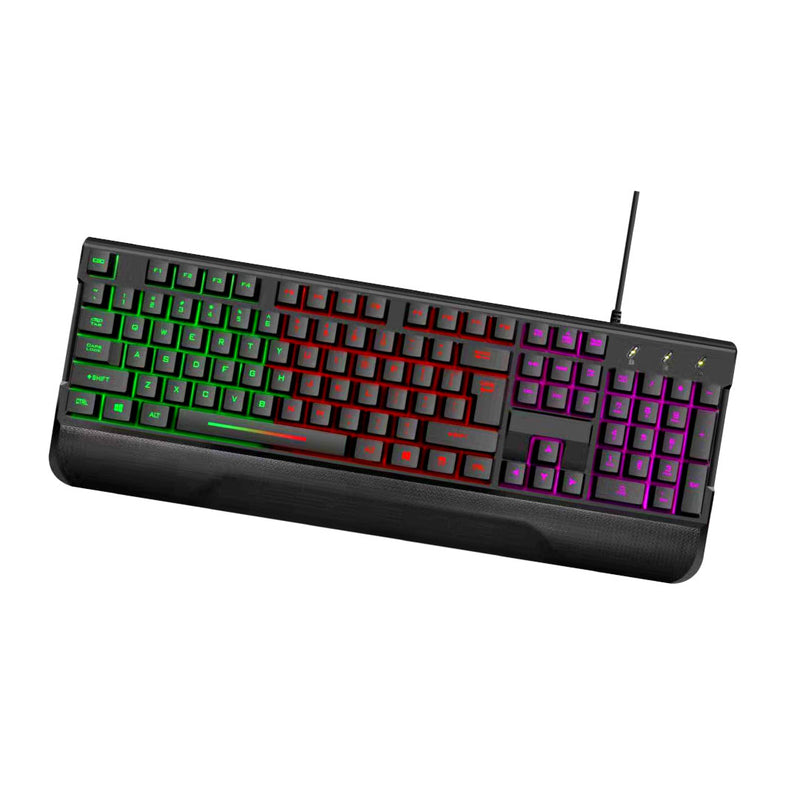 Teclado Gamer BPC-H7038 USB RGB Semi Mecânico – Iluminação Rainbow e Alta Performance