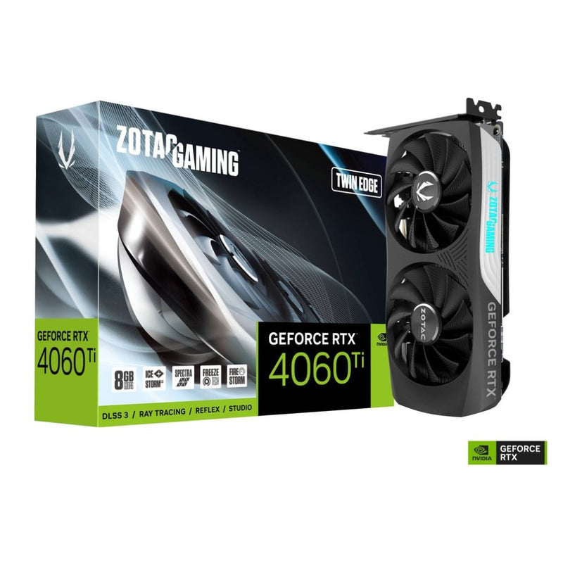 Placa De Vídeo Zotac Gaming GeForce RTX 4060 Ti 8GB Twin Edge DLSS 3 Ray Tracing