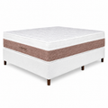 Cama Box Casal (Base + Colchão) Majestic Design