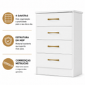Cômoda 4 Gavetas MS913 Moval