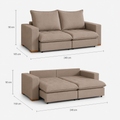 Sofá Cama Retrátil 3 Lugares Milano Design