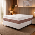 Cama Box Casal (Base + Colchão) Majestic Design