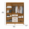 Guarda-Roupa Casal Itatiba 6 Portas 3 Gavetas Moval