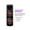 Torre de Som Aiwa T2W-02 2300w 2Woofers10" Bluetooth RGB USB