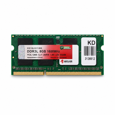 Memória RAM Notebook DDR3L 8GB 1600MHz PC3L-12800 204 Pinos 1.35V SODIMM Gepluma KD16LS11/8G