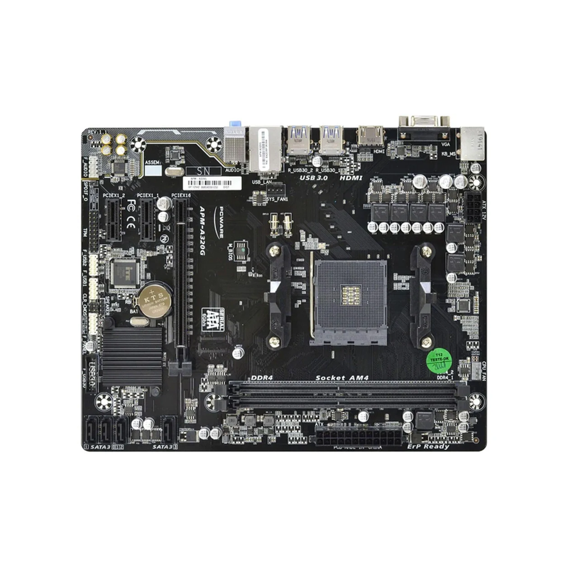 Placa Mãe PCWare APM-A320G-DTR AMD AM4 DDR4 Micro ATX HDMI VGA