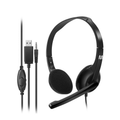 Headset com Fio Multi HF250 P3 USB Cabo 150cm Controle de Volume Integrado Preto PH467