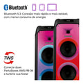 Caixa de Som PartyBox AIWA PB-06 Bluetooth 20H RGB USB TWS Preto