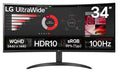 Monitor LG UltraWide Curvo 34" QuadHD 2K 100hz 34wr50qk-b
