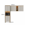 Kit Cozinha Compacta Allure 8 Portas 3 Peças Linea