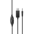 Headset com Fio Multi HF250 P3 USB Cabo 150cm Controle de Volume Integrado Preto PH467