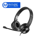 Headset com Fio Multi HF1100 USB USB-C Driver 40mm Controle de Volume Preto PH501