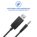 Headset com Fio Multi HF250 P3 USB Cabo 150cm Controle de Volume Integrado Preto PH467