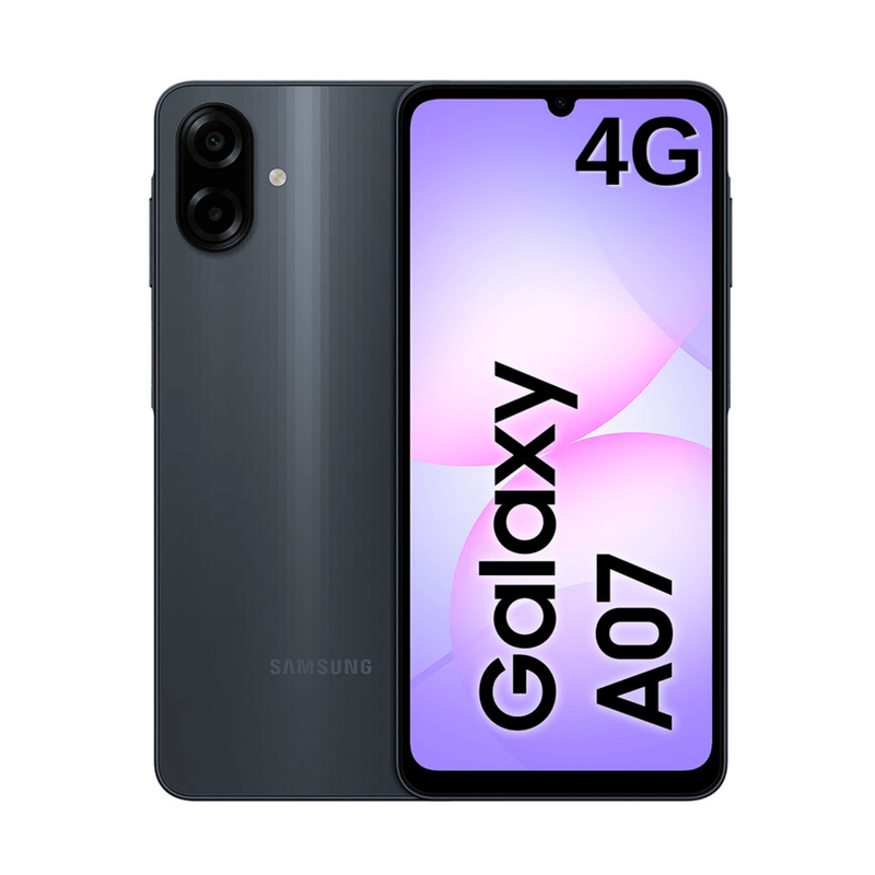 Smartphone Samsung Galaxy A07 128GB Preto 4GB RAM Tela 6.7" Câmera 50MP 4G Dual Chip