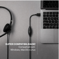 Headset com Fio Multi HF250 P3 USB Cabo 150cm Controle de Volume Integrado Preto PH467