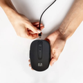 Mouse Sem Fio Recarregável Multi MS2500 USB 1600 DPI Ajustável 6 Botões Compacto Preto
