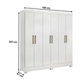 Guarda Roupa Casal 6 Portas 2 Gavetas Verso Demóbile