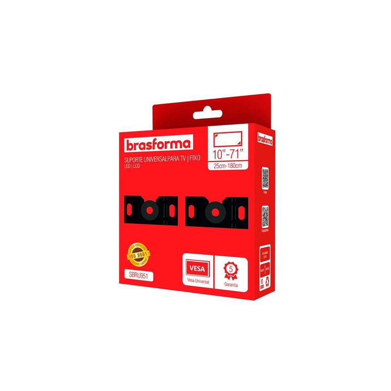 Suporte de Parede Brasforma SBRU951 Universal para TV LED LCD de 10" até 90"
