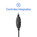 Headset com Fio Multi HF600 P3 USB Microfone Ajustável Redução de Ruído Preto PH427