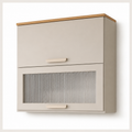 Armário Aéreo Bella 80cm 2 Portas Basculante Com Vidro MGM