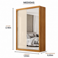 Guarda Roupa Casal 2 Portas Riva Demóbile