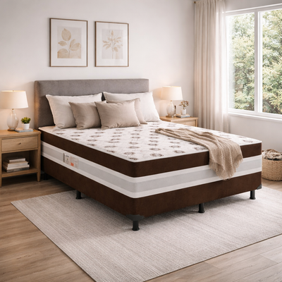Cama Box Casal Conjugada Confort Max Bacetto