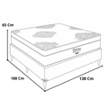 Conjunto Box Casal 138x188 ( Base + Colchão ) Petrus Ortobom