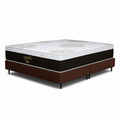 Conjunto Cama Box Queen 158x198 Petrus Ortobom com Base Camurça