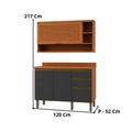 Cozinha Compacta Macadâmia 3 Portas Telasul