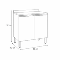 Cozinha Compacta Macadâmia 80cm 4 Portas Telasul