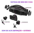 Caixa Boombox Plus AIWA BBS-01-LBL 200W BT 30H IP66 USB RGB