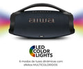 Caixa Boombox Plus AIWA BBS-01-LBL 200W BT 30H IP66 USB RGB