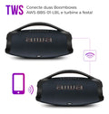 Caixa Boombox Plus AIWA BBS-01-LBL 200W BT 30H IP66 USB RGB