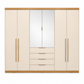 Guarda-Roupa Casal Com Espelho 6 Portas 4 Gavetas Giardino Demóbile