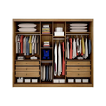 Guarda-Roupa Diamond Plus 3 Portas 6 Gavetas com Espelho Novo Horizonte