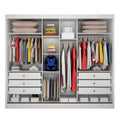 Guarda-Roupa Diamond Plus 3 Portas 6 Gavetas com Espelho Novo Horizonte