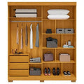 Guarda-Roupa Solteiro Athena 2 Portas 3 Gavetas com Espelho ACP