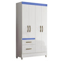 Guarda-Roupa Solteiro 4 Portas 2 Gavetas Madri Moval
